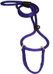 1/2" Solid Braid Martingale Style Lead Purple