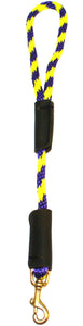 3/8" Solid Braid Traffic Lead Purple/Yellow Spiral
