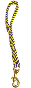 5/8" Flat Braid Traffic Lead Purple/Yellow Spiral