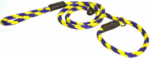 1/2" Solid Braid Slip Lead Purple/Yellow Spiral