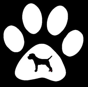 Paw Breed Border Terrier Dog Decal