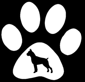 Paw Breed Boxer Dog Decal