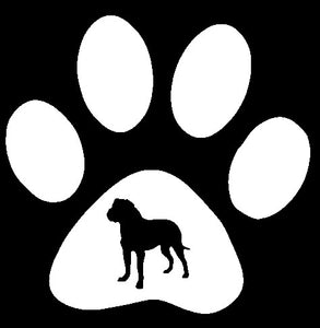 Paw Breed Bullmastiff Dog Decal