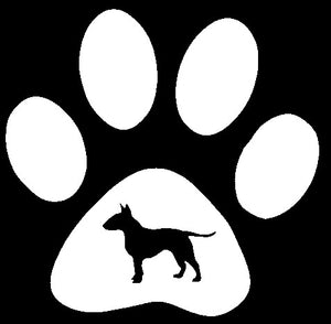 Paw Breed Bull Terrier Dog Decal