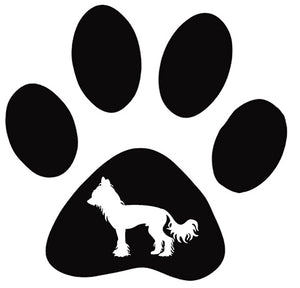 Paw Breed Crested Dog Decal