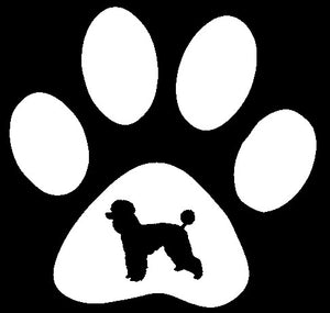 Paw Poodle Dog Decal