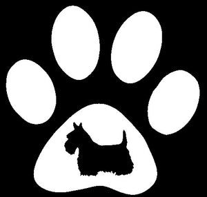 Paw Scottie Dog Decal