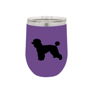 Poodle 12 oz Vacuum Insulated Stemless Wine Glass