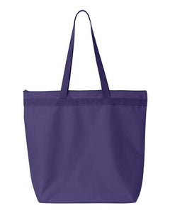 Purple Personalized Embroidery Canvas Tote