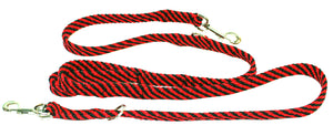 5/8" Multi Purpose Leash Red/Black Spiral