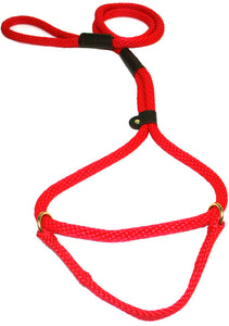 1/2" Solid Braid Martingale Style Lead Red