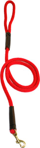 3/8" Solid Braid Snap Lead Red