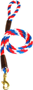 1/2" Solid Braid Snap Lead Red/White/Blue