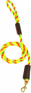 3/8" Solid Braid Snap Lead Twisted Citrus