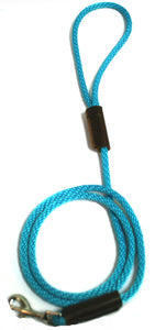 1/4" Solid Braid Round Snap Lead Turquoise