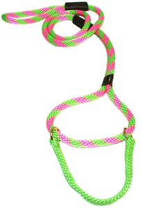 1/2" Solid Braid Martingale Style Lead Watermelon