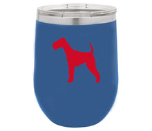Load image into Gallery viewer, Airedale 12 oz Vacuum Insulated Stemless Wine Glass