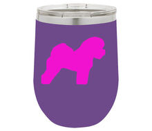 Load image into Gallery viewer, Bichon Frise 12 oz Vacuum Insulated Stemless Wine Glass