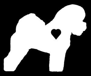 Heart Bichon Frise Dog Decal