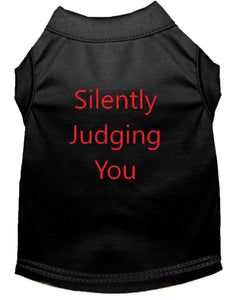 Silently Judging You Dog Shirt Black