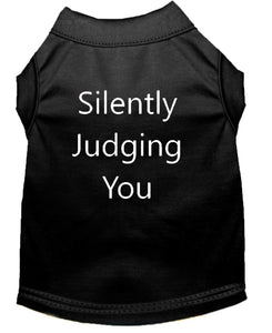 Silently Judging You Dog Shirt Black