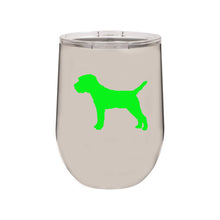 Load image into Gallery viewer, Border Terrier 12 oz Vacuum Insulated Stemless Wine Glass