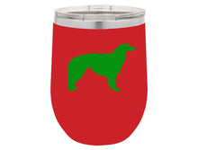 Load image into Gallery viewer, Borzoi 12 oz Vacuum Insulated Stemless Wine Glass