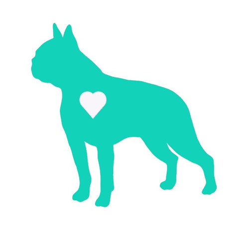 Heart Boston Terrier Dog Decal