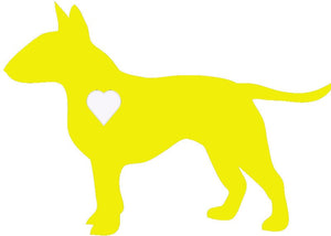 Heart Bull Terrier Dog Decal