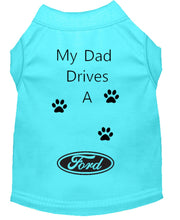 Load image into Gallery viewer, Aqua Blue Dog Shirt- My Dad/ Mom Drives A