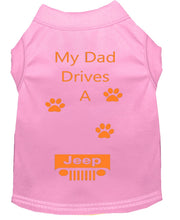 Load image into Gallery viewer, Baby Pink Dog Shirt- My Dad/ Mom Drives A