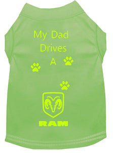 Lime Dog Shirt- My Dad/ Mom Drives A