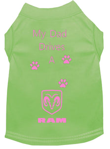 Lime Dog Shirt- My Dad/ Mom Drives A