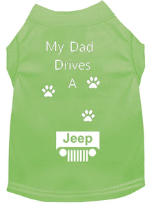 Lime Dog Shirt- My Dad/ Mom Drives A