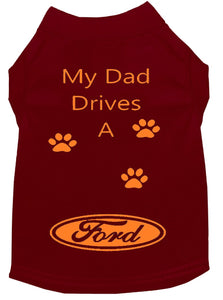 Maroon Dog Shirt- My Dad/ Mom Drives A