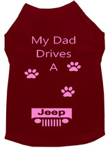 Load image into Gallery viewer, Maroon Dog Shirt- My Dad/ Mom Drives A