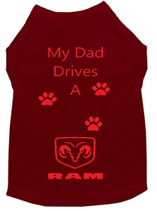 Maroon Dog Shirt- My Dad/ Mom Drives A