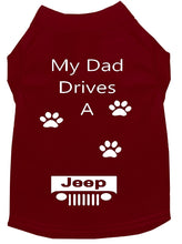 Load image into Gallery viewer, Maroon Dog Shirt- My Dad/ Mom Drives A