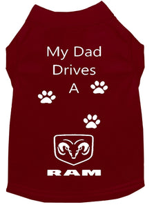 Maroon Dog Shirt- My Dad/ Mom Drives A