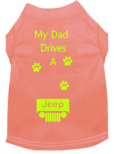 Peach Dog Shirt- My Dad/ Mom Drives A