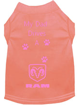 Load image into Gallery viewer, Peach Dog Shirt- My Dad/ Mom Drives A
