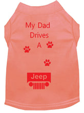 Load image into Gallery viewer, Peach Dog Shirt- My Dad/ Mom Drives A