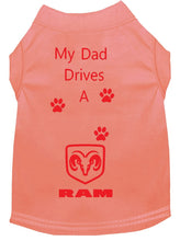 Load image into Gallery viewer, Peach Dog Shirt- My Dad/ Mom Drives A