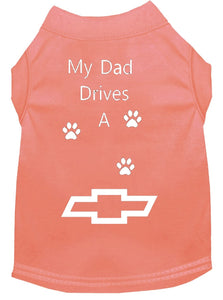 Peach Dog Shirt- My Dad/ Mom Drives A