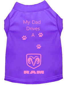 Purple Dog Shirt- My Dad/ Mom Drives A