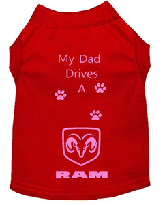 Red Dog Shirt- My Dad/ Mom Drives A