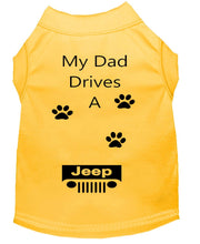 Load image into Gallery viewer, Sunshine Yellow Dog Shirt- My Dad/ Mom Drives A