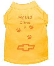 Load image into Gallery viewer, Sunshine Yellow Dog Shirt- My Dad/ Mom Drives A