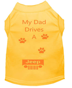 Sunshine Yellow Dog Shirt- My Dad/ Mom Drives A