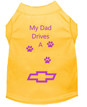 Load image into Gallery viewer, Sunshine Yellow Dog Shirt- My Dad/ Mom Drives A